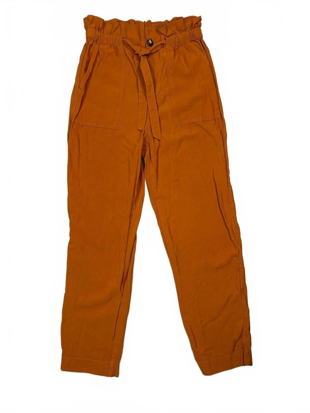 Madewell Size Small Rust Orange Paperbag Waist Utility Drawstring Pants Fall